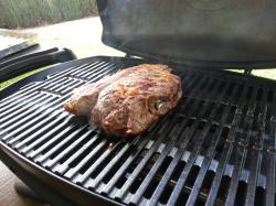 Steak auf dem Gasgrill grillen
