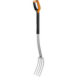 Fiskars Xact Spatengabel, hier Größe M für Anwender zwischen 155-175 cm, Farbe: Schwarz & Orange 