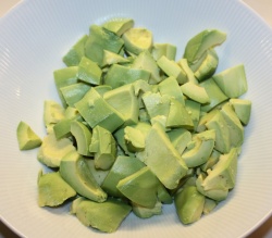 zerkleinerte Avocados