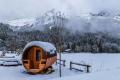 Gartensauna im Schnee